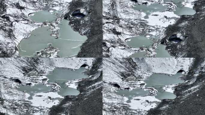 天山冰川冰蚀湖冰碛湖