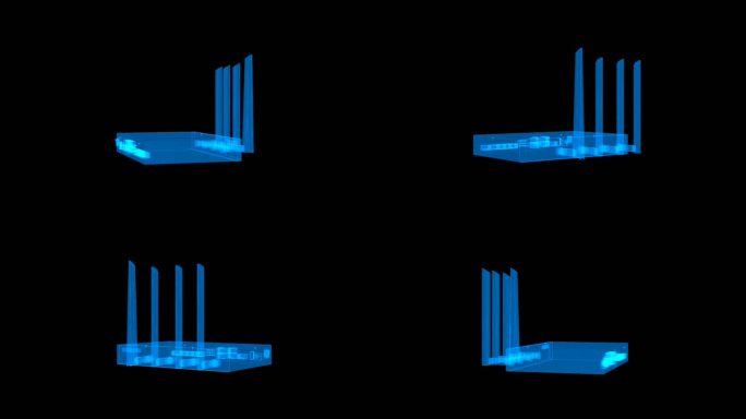 全息科技路由器透明通道素材