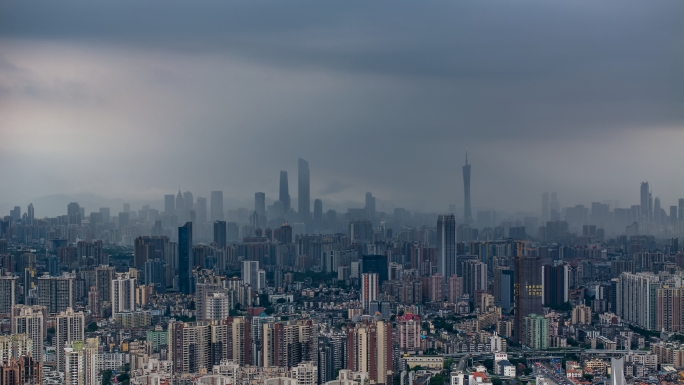 广州强对流暴风雨横扫4K