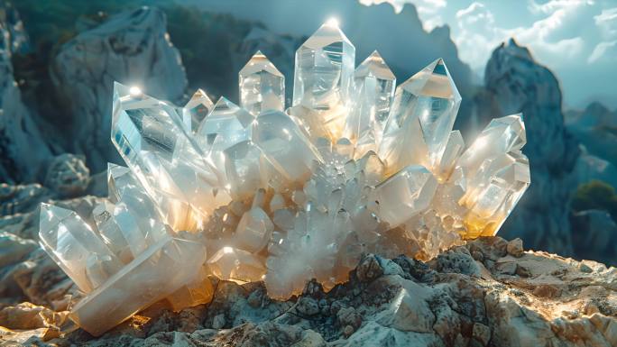 水晶矿 水晶 矿石 水晶结晶 水晶矿床