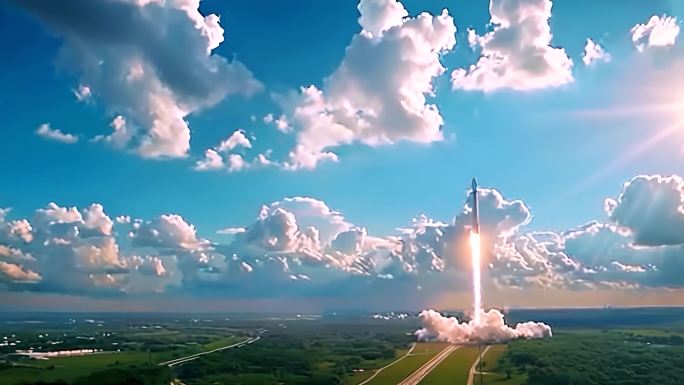 航天航空火箭发射升空大国重器ai素材原创