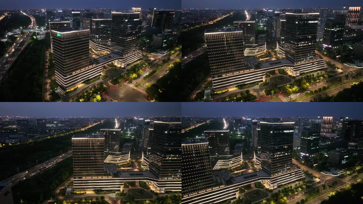 杭州钱塘区新加坡科技园 夜景