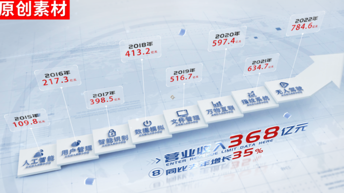 8-商务简洁台阶企业分类ae包装