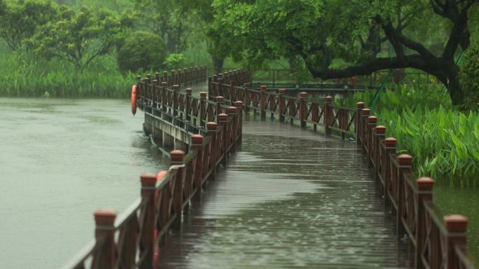 下雨天的中国杭州阿里巴巴园区