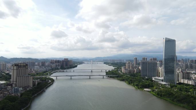 惠州大桥两岸江北航拍