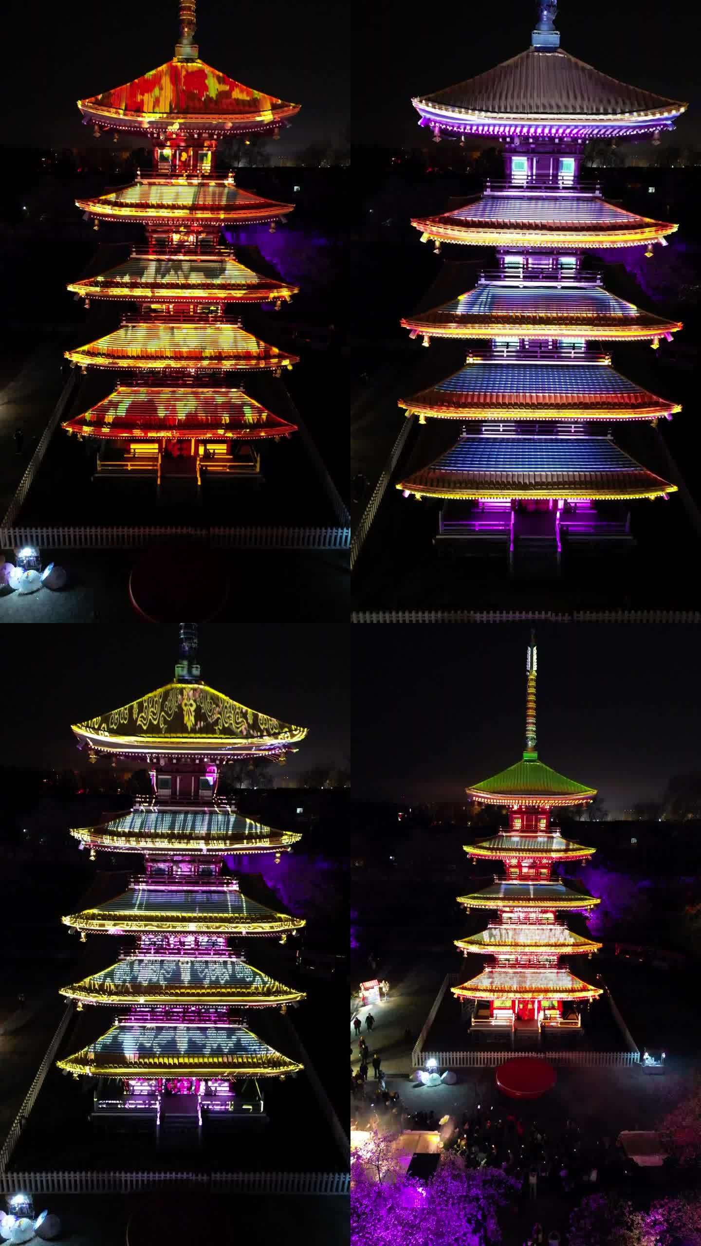 武汉樱园木塔夜景