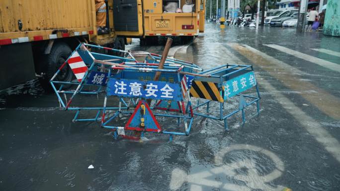 暴风雨后的城市交通-升格动画