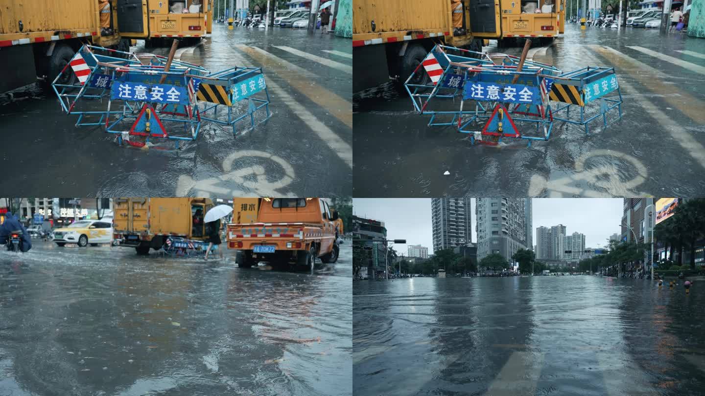 暴风雨后的城市交通-升格动画