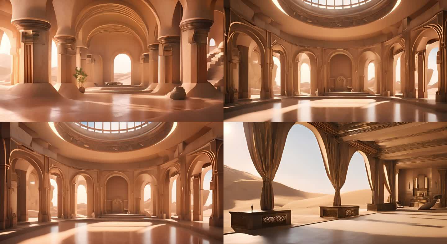 沙漠中的宫殿建筑