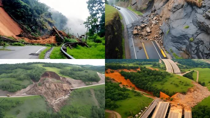 地震地质灾害暴雨泥石流滚石山体崩塌