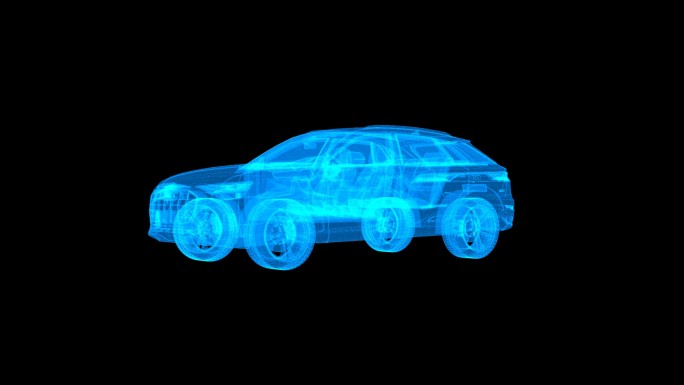 全息科技AudiQ8汽车透明通道素材