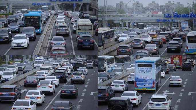 北京拥堵的路 上班早晚高峰 堵车