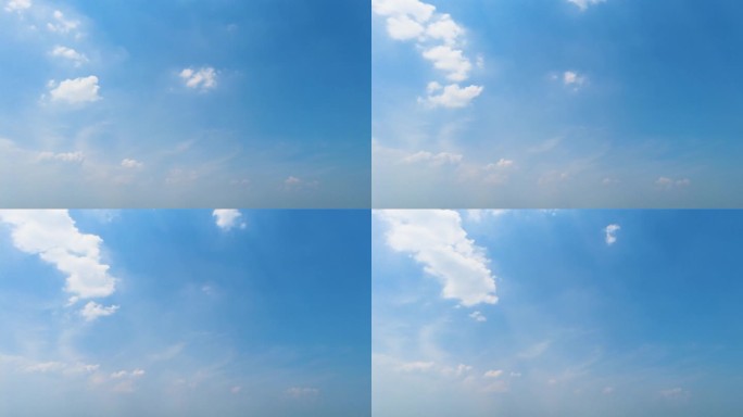 天空蓝天白云延时摄影2