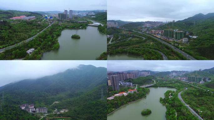 [4K]航拍素材.郴州王仙湖公园