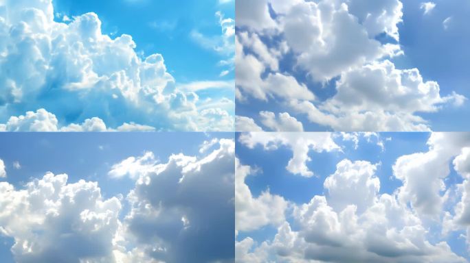 4K-蓝天白云-小清新-天空-云朵