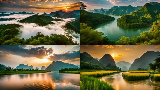 桂林美丽山水风景
