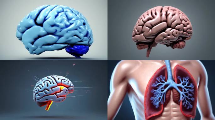 大脑3D  肺部3D 大脑神经 医疗动画