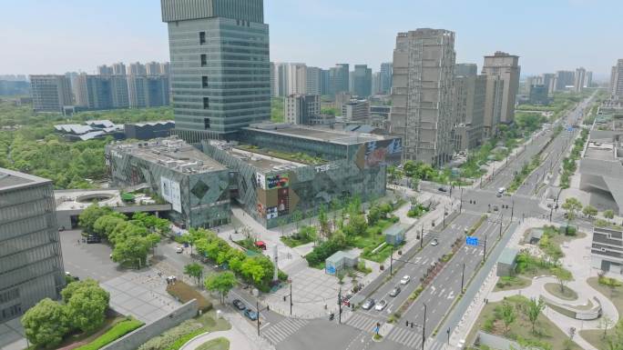 上海嘉定新城TSF购物中心商场航拍