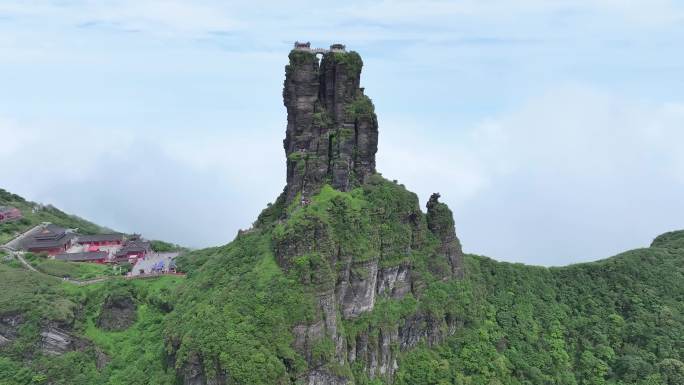 贵州铜仁梵净山红云金顶特写