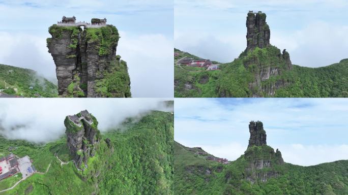 贵州铜仁梵净山红云金顶特写