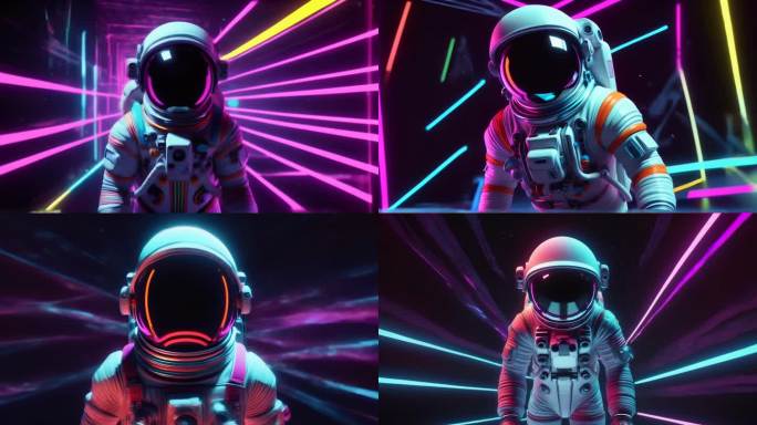 宇航员 赛博朋克  科幻   LED气氛