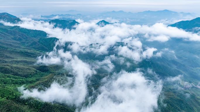 航拍高山云雾 云海延时