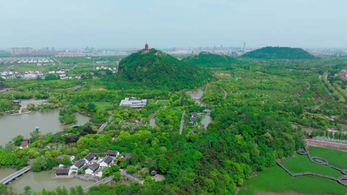 航拍南通狼山风景区