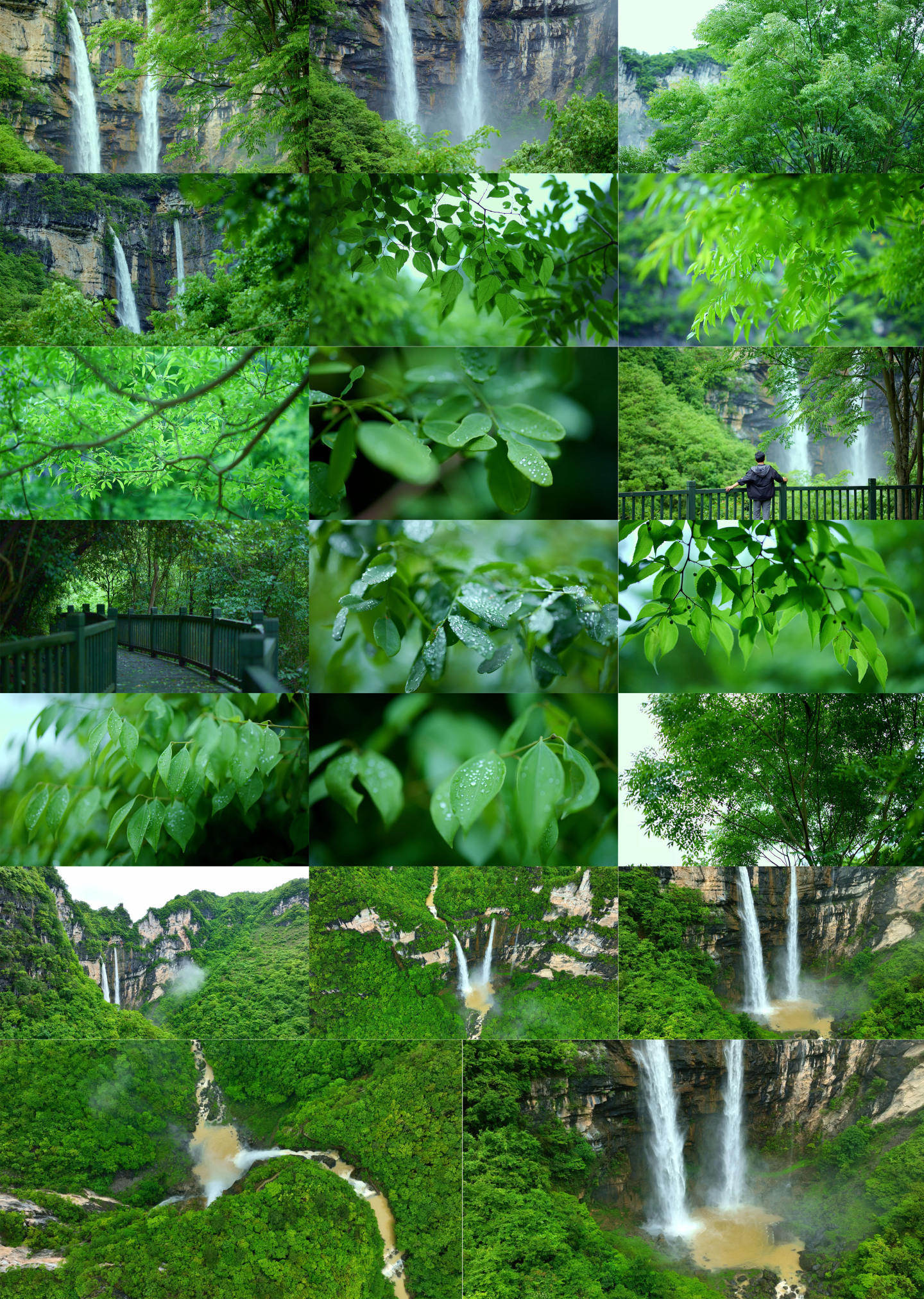 大自然环境江凯河瀑布河流4k实拍
