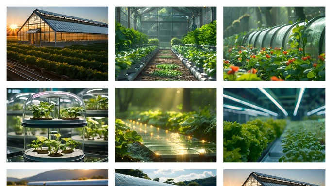 光伏大棚未来农业科技农业水培蔬菜现代化