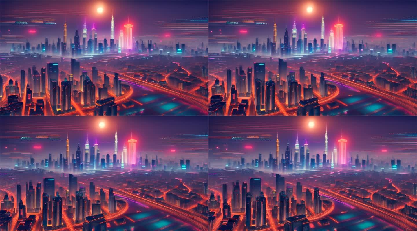 AIGC 科幻未来城市