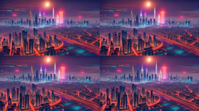 AIGC 科幻未来城市