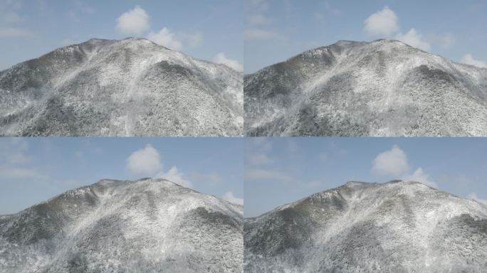 秦岭 巴山 山区下雪 农村 航拍