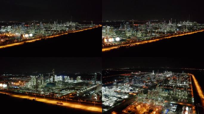 中韩石油化工武汉有限公司夜景航拍