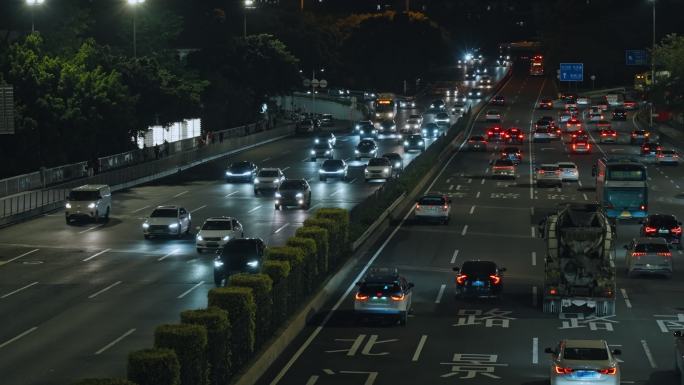 公路夜景城市深圳罗湖道路夜晚C0351