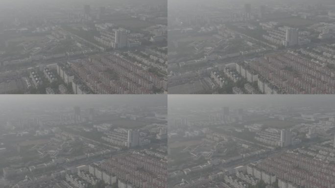上海奉贤新城航拍建筑