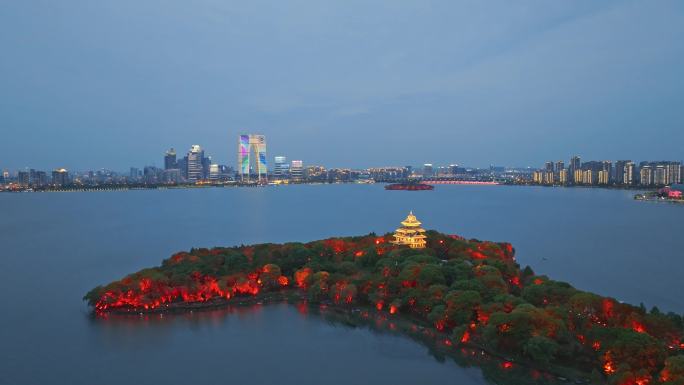 苏州东方之门大裤衩建筑夜景航拍