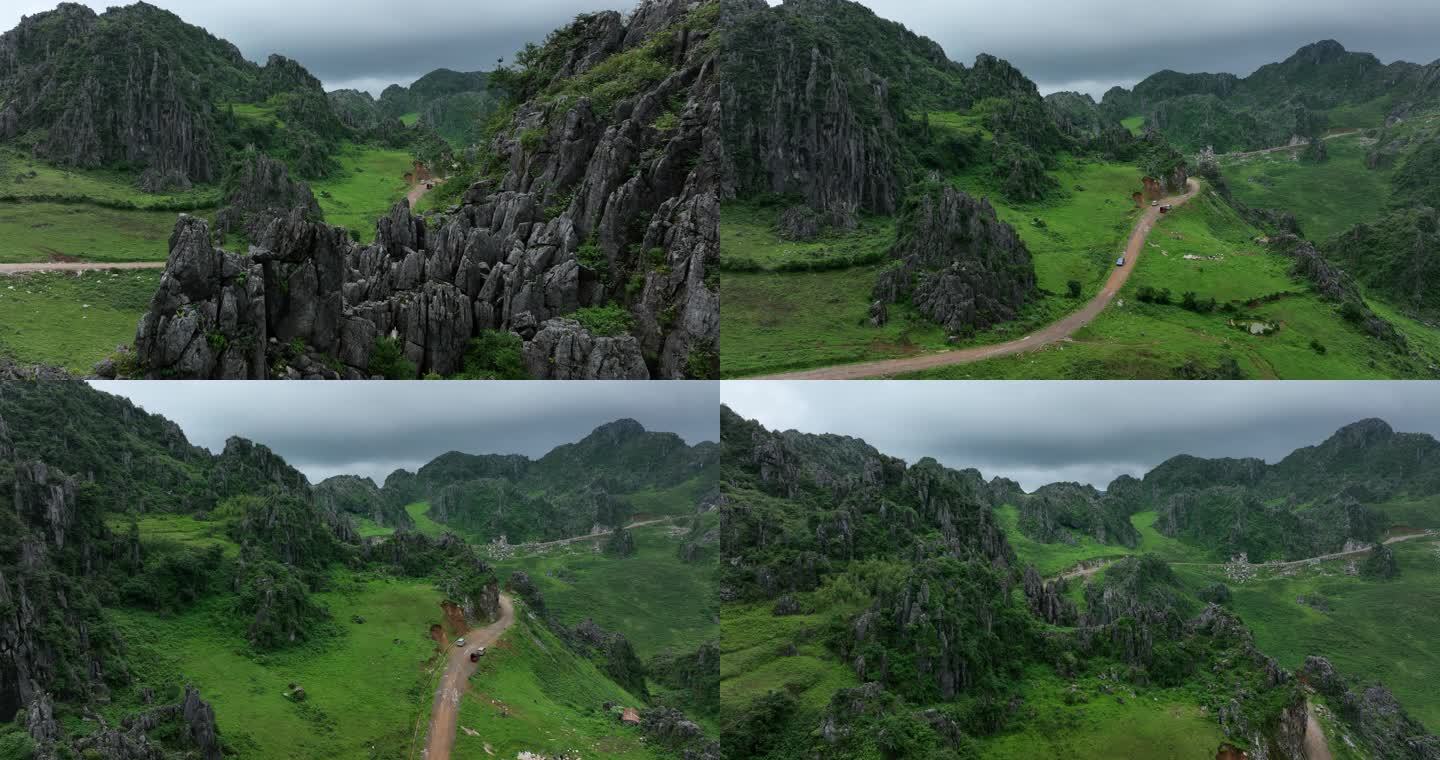 喀斯特地貌溶洞石林石墙石芽怪石嶙峋