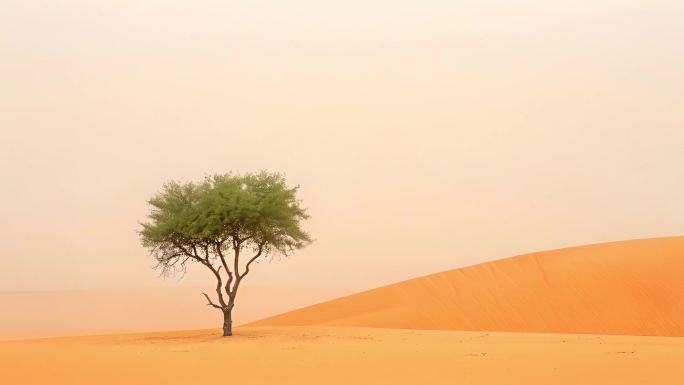 沙漠中的一棵树