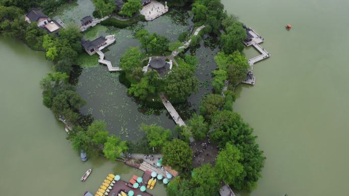 广东惠州：西湖景区丰渚园环境优美