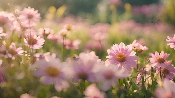 动画鲜花自然风景