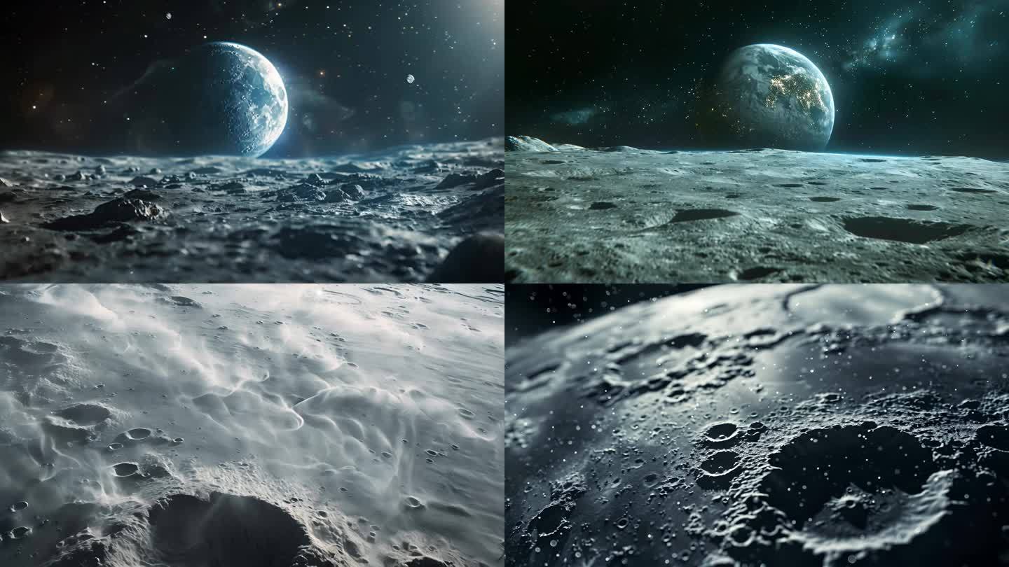 月球表面 月球表面看地球