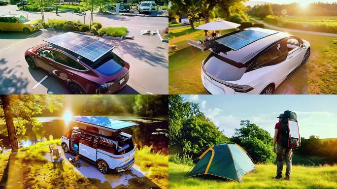 太阳能 新能源智能汽车 自驾游 户外露营