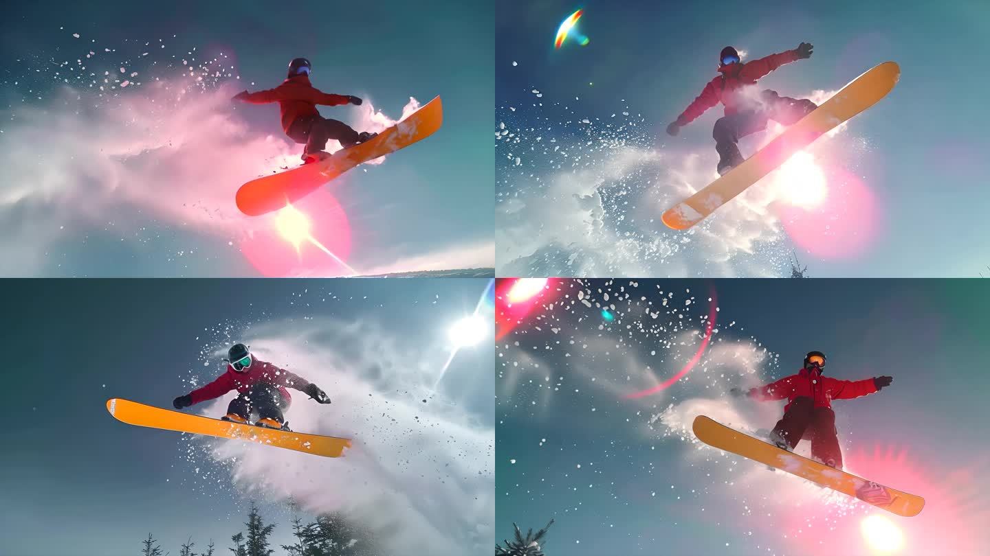 滑雪板运动员极限运动冬季奥运会ai素材原