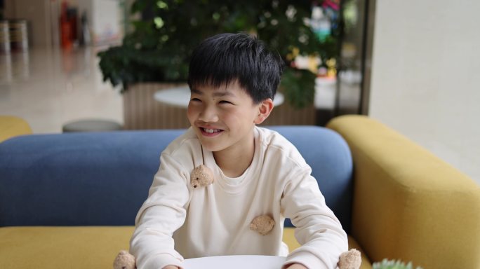 中国小男孩纯真的笑脸唯美升格