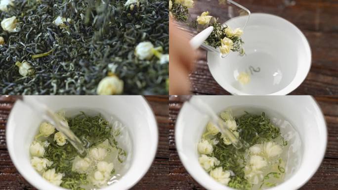 茉莉花茶 泡茶 制茶 茶道素材