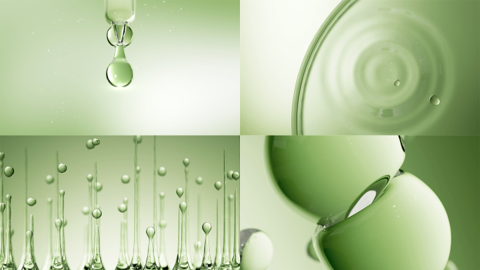 植物精粹精华球细胞水滴化妆品透明萃取