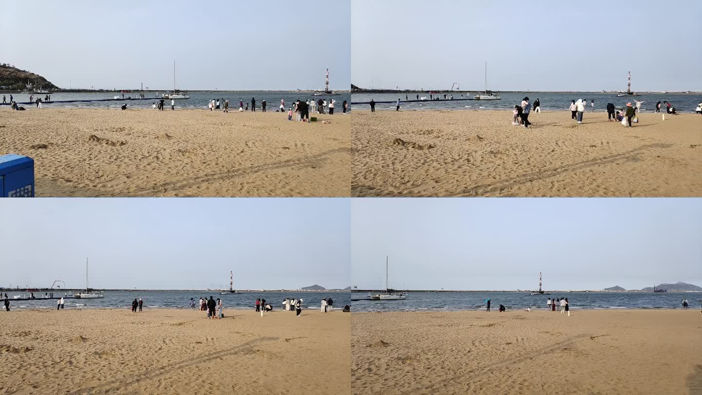 连云港海边沙滩延时摄影