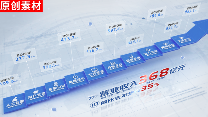 10-商务蓝色箭头分类ae包装模板