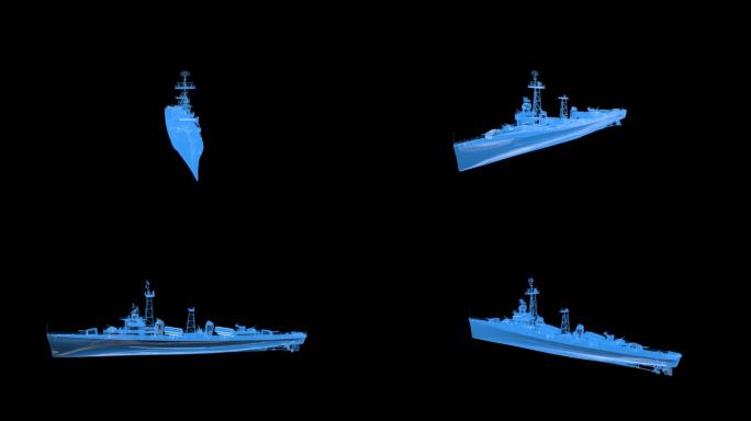 军舰全息投影视频
