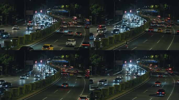 公路夜景城市深圳罗湖道路夜晚C0365